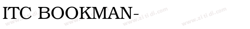 ITC BOOKMAN字体转换